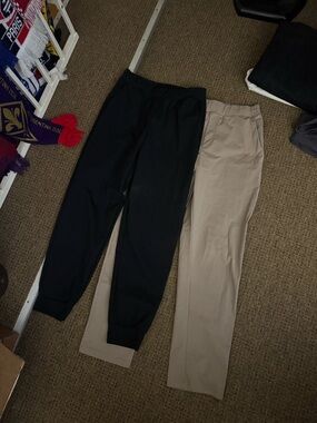 Uniqlo Black Joggers and Khaki Pants Set